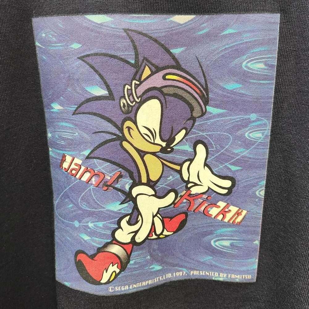 Vintage 1997 Sega Saturn Magazine Sonic Jam Promo T-Shirt